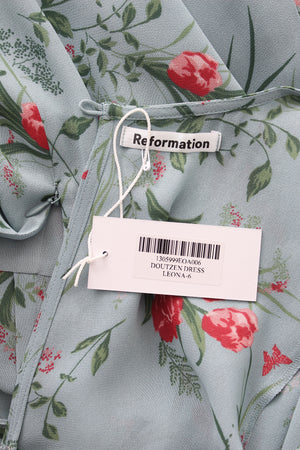 Reformation 'Doutzen' Floral Printed Crepe Mini Dress