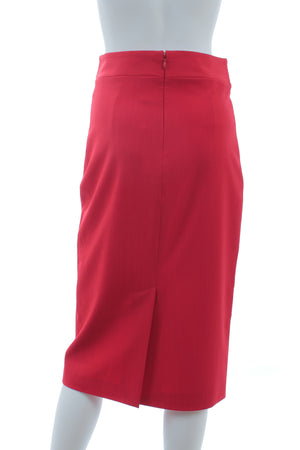 Blumarine Wool-Blend Midi Skirt