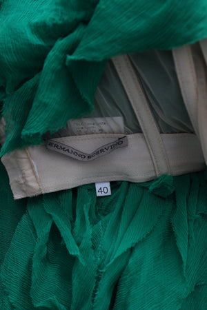 Ermanno Scervino Silk-Chiffon Tiered Gown