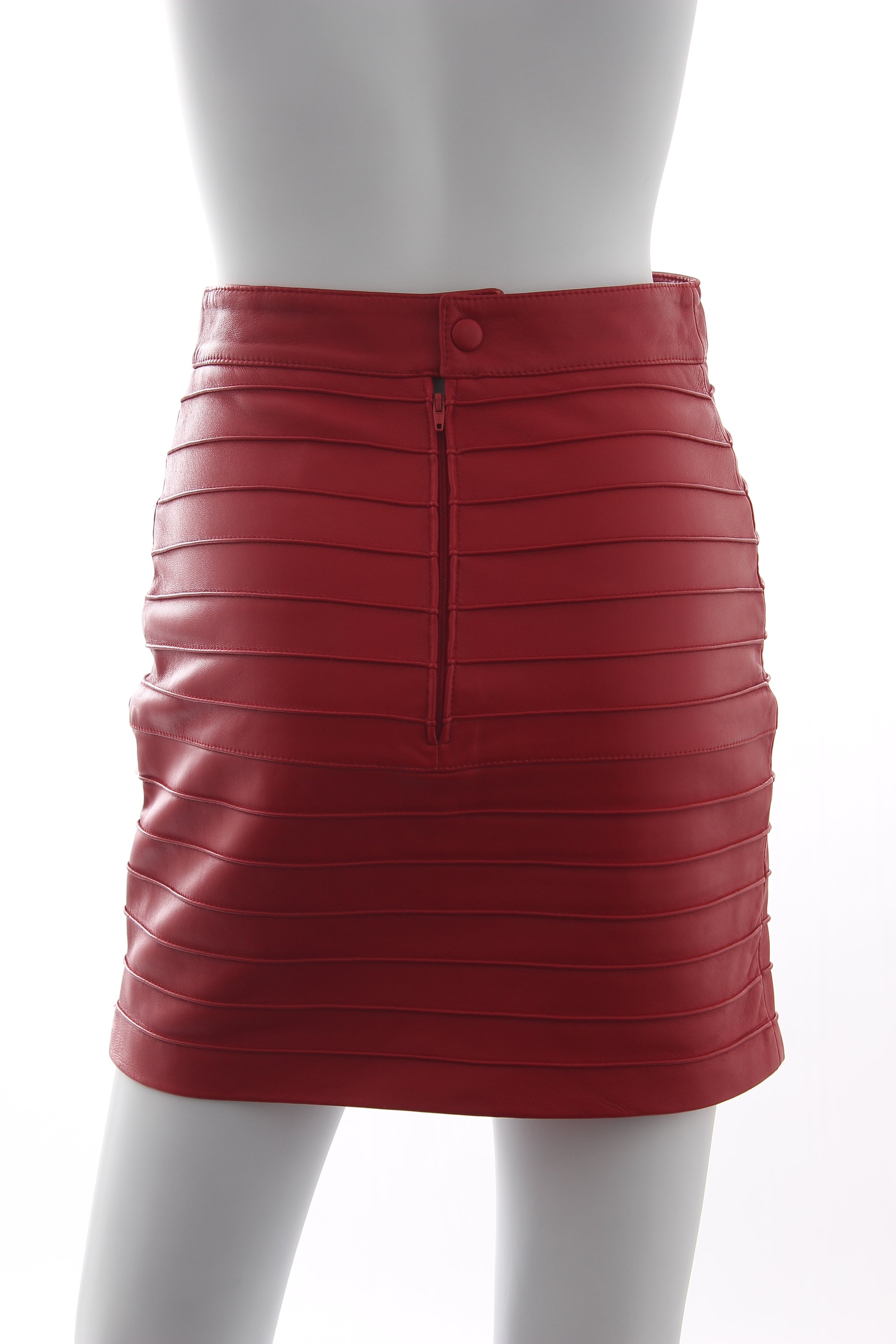 Alessandra Rich High Waisted Leather Mini Skirt Closet Upgrade