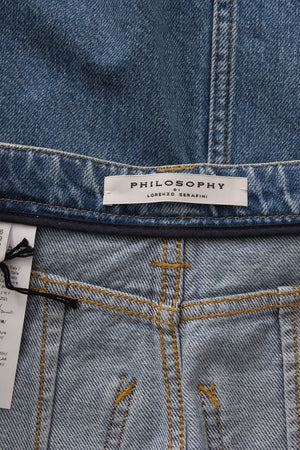 Philosophy di Lorenzo Serafini Denim Midi Skirt