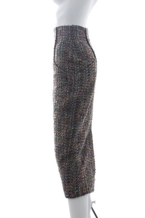 Chanel Tweed Wool-Blend Midi Skirt