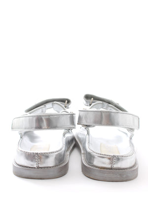 Chanel Dad Sandals in Laminated Calfskin with Star CC Logo - Special Edition