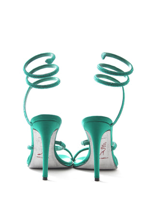 Rene Caovilla 'Cleo' Crystal-Embellished Satin Sandals