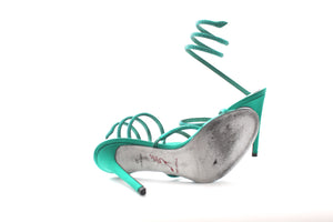 Rene Caovilla 'Cleo' Crystal-Embellished Satin Sandals