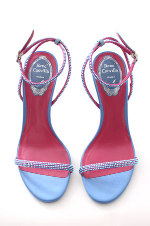 Rene Caovilla 'Ellabrita' Crystal-Embellished Satin Sandals