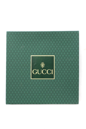 Gucci Icon Print Checked Silk Scarf - Vintage Collectors Item