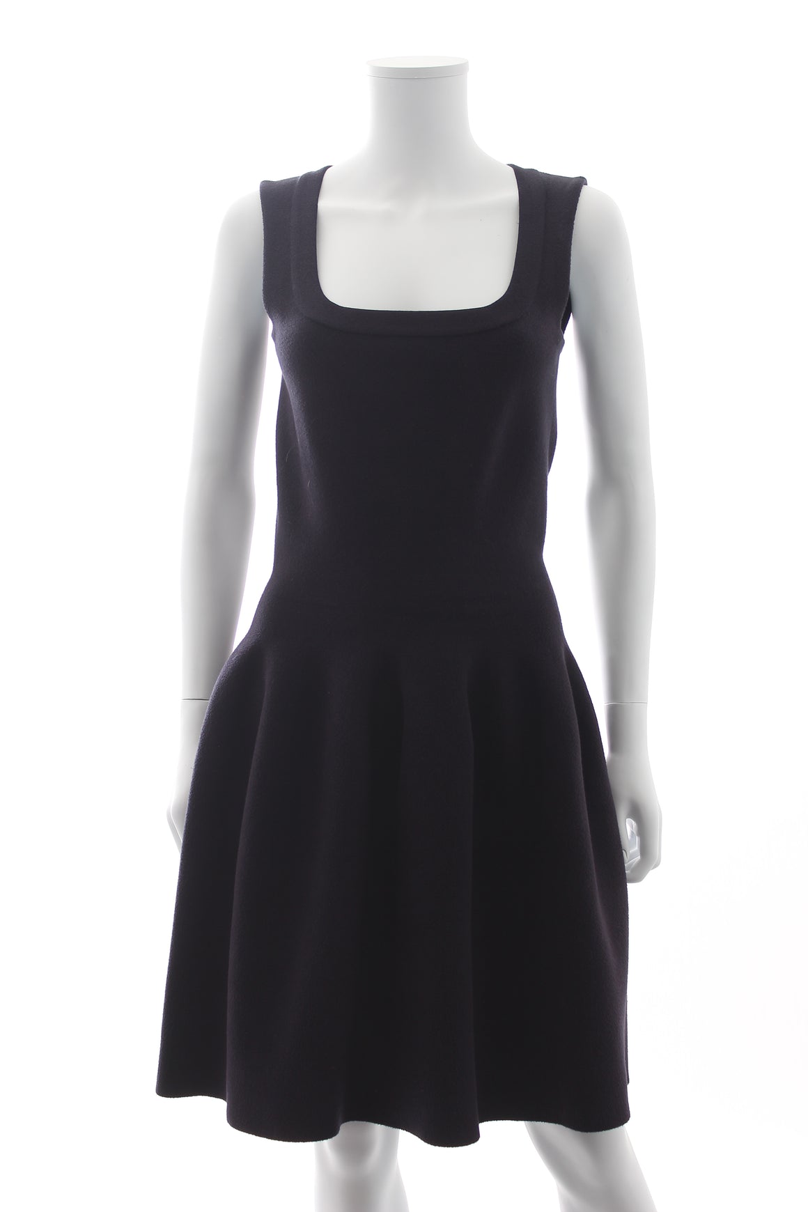 Alaia Wool-Stretch Knit Sleeveless Mini Dress