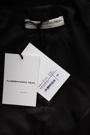 Alessandra Rich Crystal-Embellished Wool-Blend Tweed Jacket