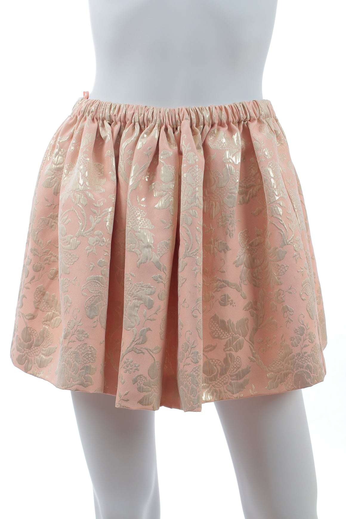 Miu Miu Lamé Brocade Pleated Mini Skirt