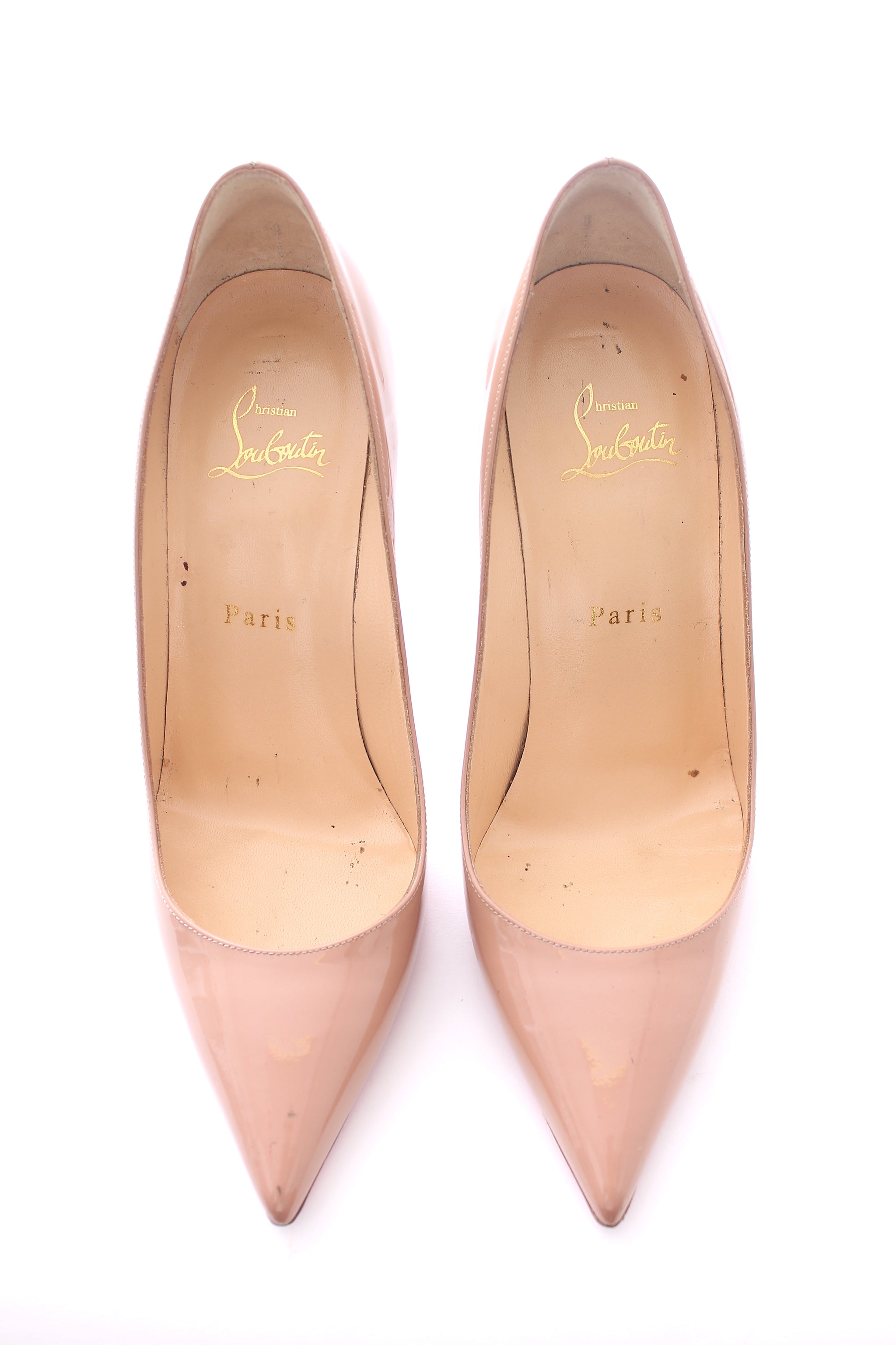 CHRISTIAN LOUBOUTIN Décolleté 554 100 patent-leather pumps