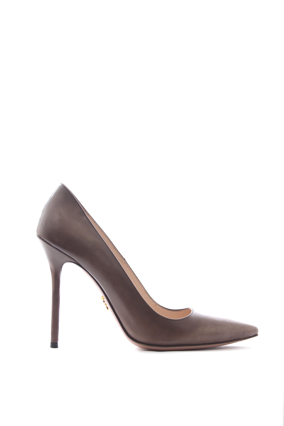 Prada Pointed Toe Brushed Leather Pumps