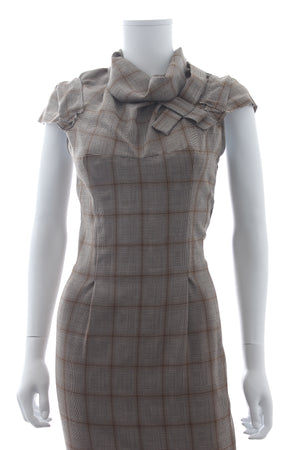 Roland Mouret Galaxy Prince of Wales Check Wool Dress