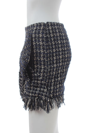 Faith Connexion Bow-Detail Tweed Mini Skirt