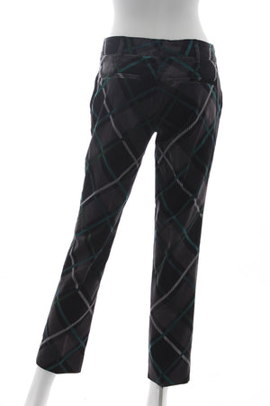 Gucci Velvet Checked Cropped Trousers