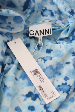 Ganni Printed Cotton-Poplin Mini Dress