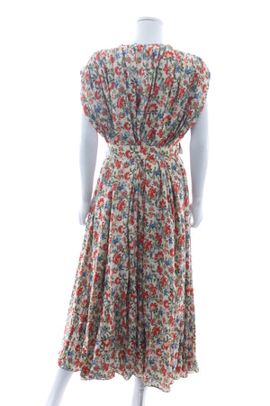 Emilia Wickstead 'Larissa' Tapestry Floral Printed Silk-Wool Dress