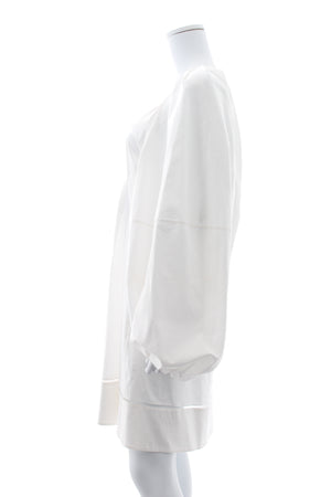 Khaite 'Madison' Open-Back Lattice-Trimmed Cotton-Twill Dress