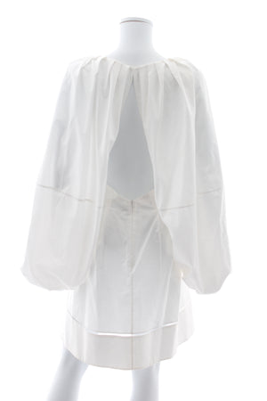 Khaite 'Madison' Open-Back Lattice-Trimmed Cotton-Twill Dress