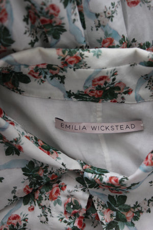 Emilia Wickstead Floral Printed Cotton Maxi Shirtdress