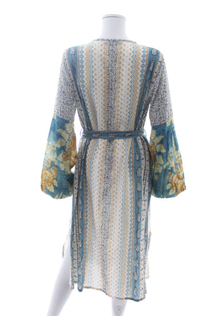 D'Ascoli Paisley Printed Cotton Tie-Waist Dress