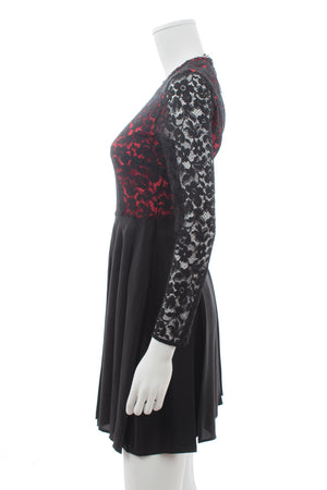 Miu Miu Lace and Silk Pleated Dress
