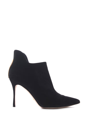 Sergio Rossi Cut-Out Suede Ankle Boots
