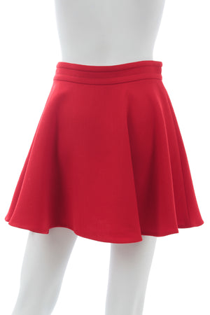 Miu Miu Pleated Wool Mini Skirt