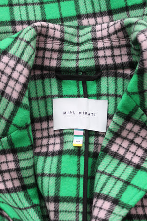 Mira Mikati Check Wool-Blend Coat