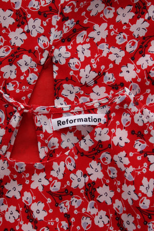 Reformation Andre Floral-print Crepe Midi Dress