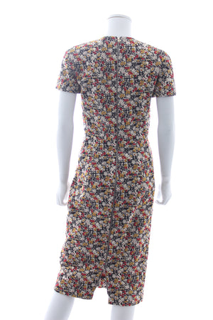 Victoria Beckham Floral-Jacquard Midi Dress