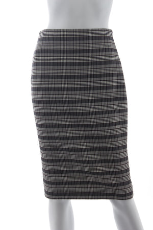 Victoria Beckham Check Wool-Blend Skirt