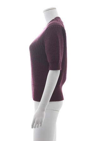 Miu Miu Short Sleeved Wool Knit Sweater