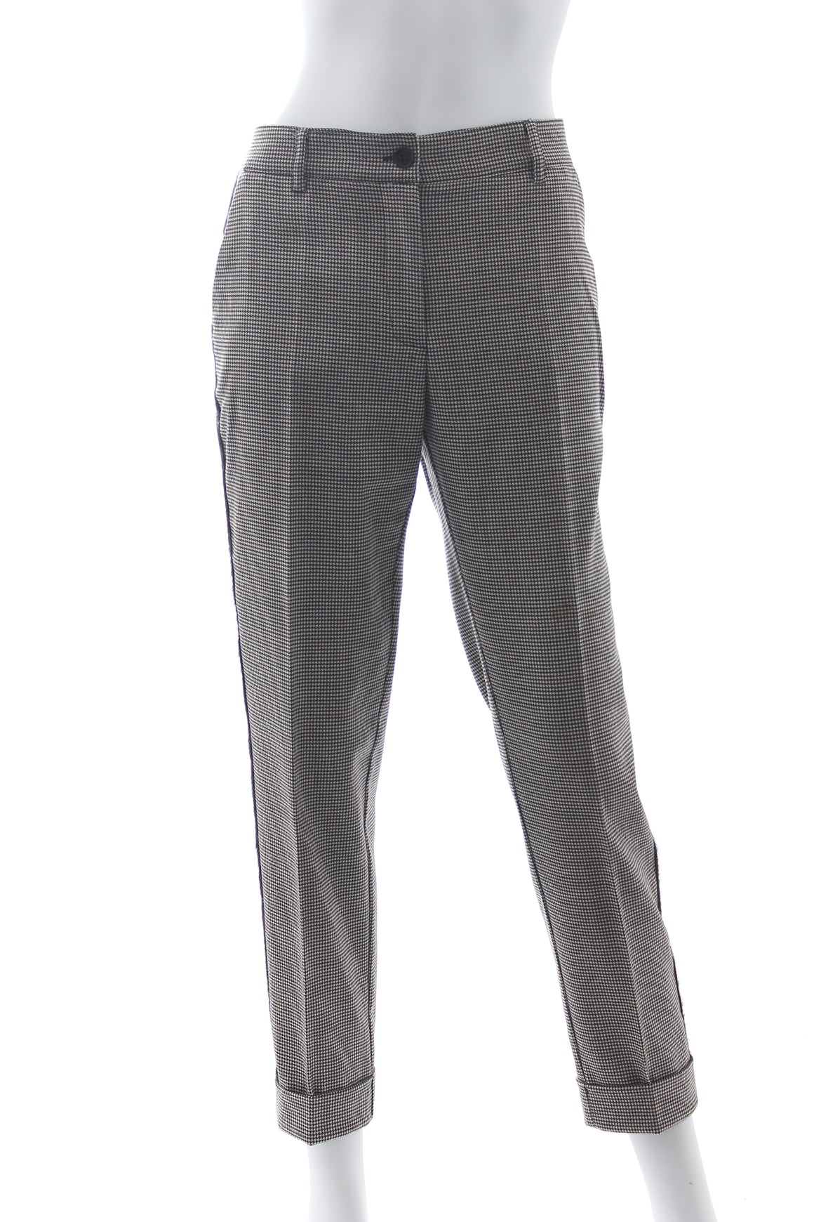 P.A.R.O.S.H. Houndstooth Wool-Blend Tapered Trousers