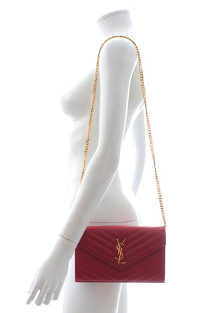 Saint Laurent Monogram Chain Wallet Bag in Matelasse Leather, Women's Handbags, Saint Laurent, Closet Upgrade - Closet-Upgrade
