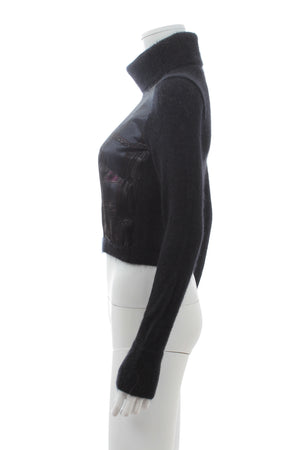 Etro Paisley Panel Mohair-Blend Sweater
