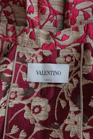 Valentino Silk-Blend Jacquard Coat - Runway Collection