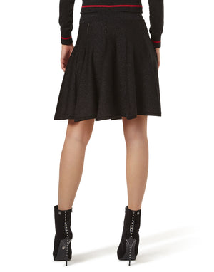 Philipp Plein 'Be My Dream' Lurex-Knit Perforated Mini Skirt