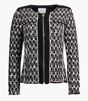 Iro 'Kamber' Suede-Trimmed Cotton-Blend Tweed Jacket