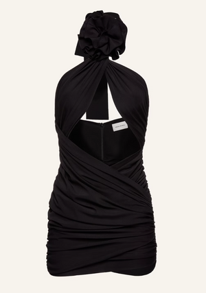Magda Butrym Cutout Halter Silk Mini Dress