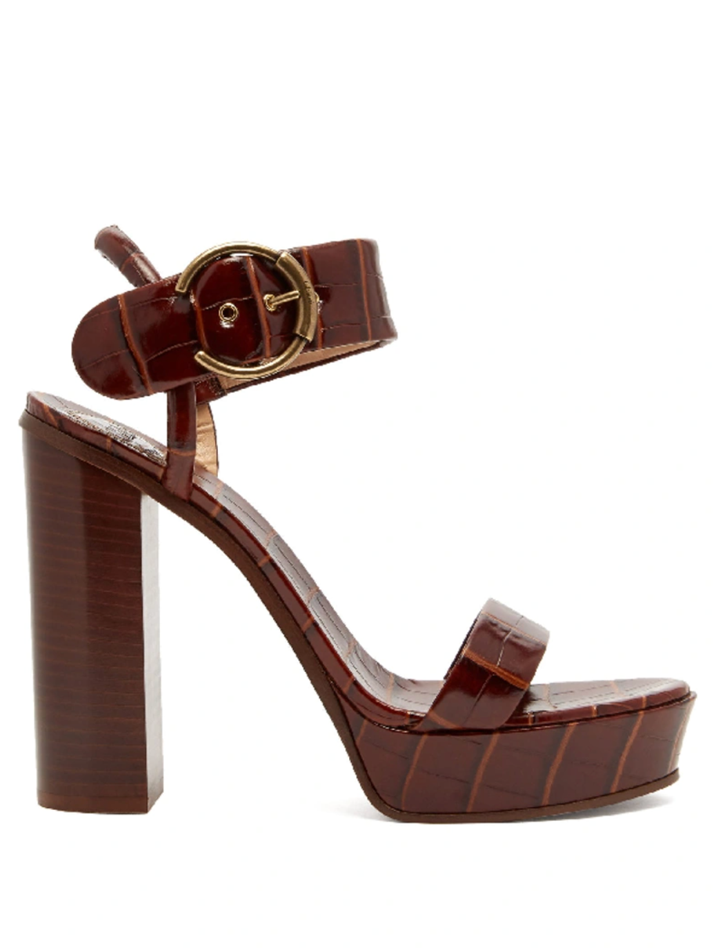 Chloe croc 2024 embossed sandals