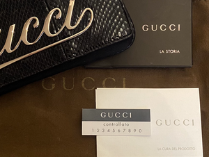 Gucci Crystal-Logo Chain Flap Clutch Bag