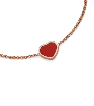 Chopard Rose Gold and Carnelian My Happy Hearts Bracelet - Current Collection