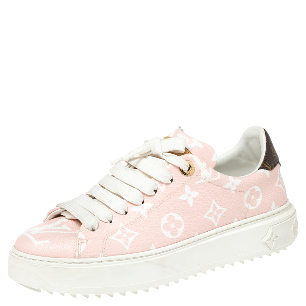 Run away leather trainers Louis Vuitton Pink size 39 EU in Leather -  31957676
