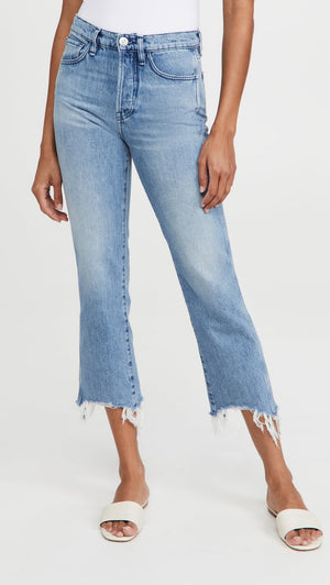 3X1 Austin Crop High Rise Straight Cropped Jeans