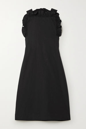 Givenchy Grosgrain-trimmed Gathered Cotton-Poplin Mini Dress